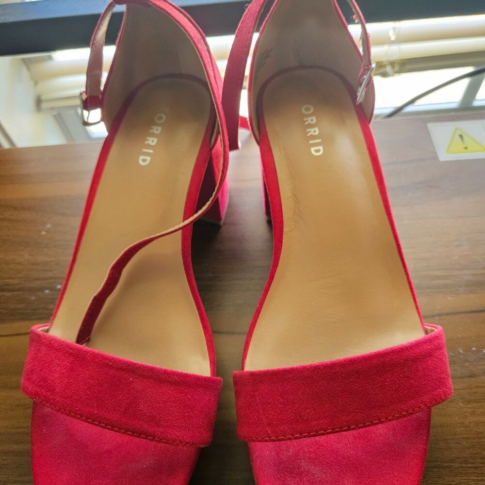 Red Platform Block Heel - image 2